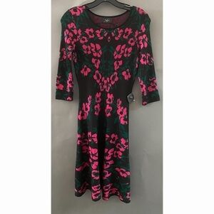 3/4 Sleeve Floral Dress